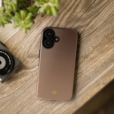 Brown Tough Phone Case for iPhone - Smoked Caramel Fade