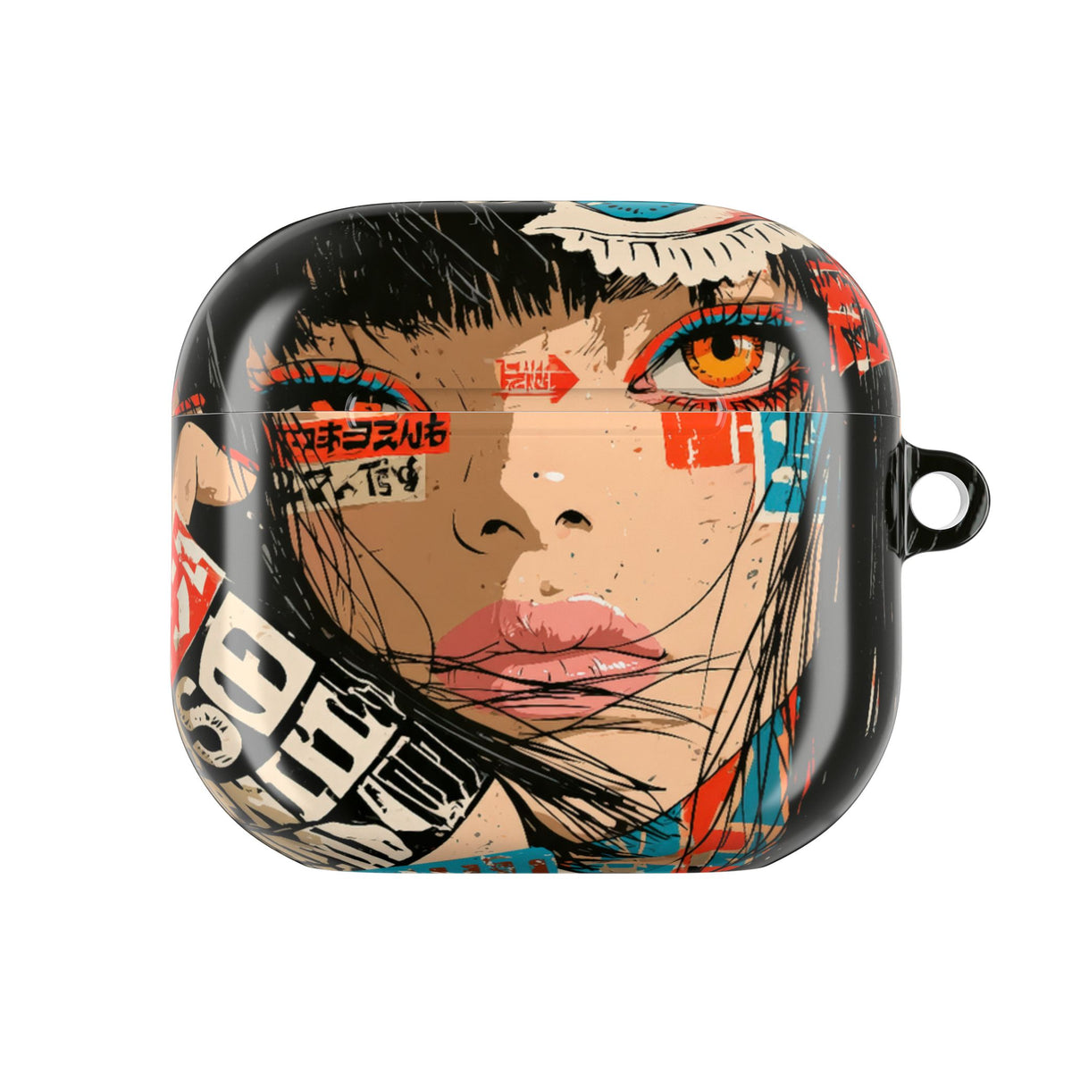 Shibuya Street Collage · Hard Case for AirPods & AirPods Pro · Red