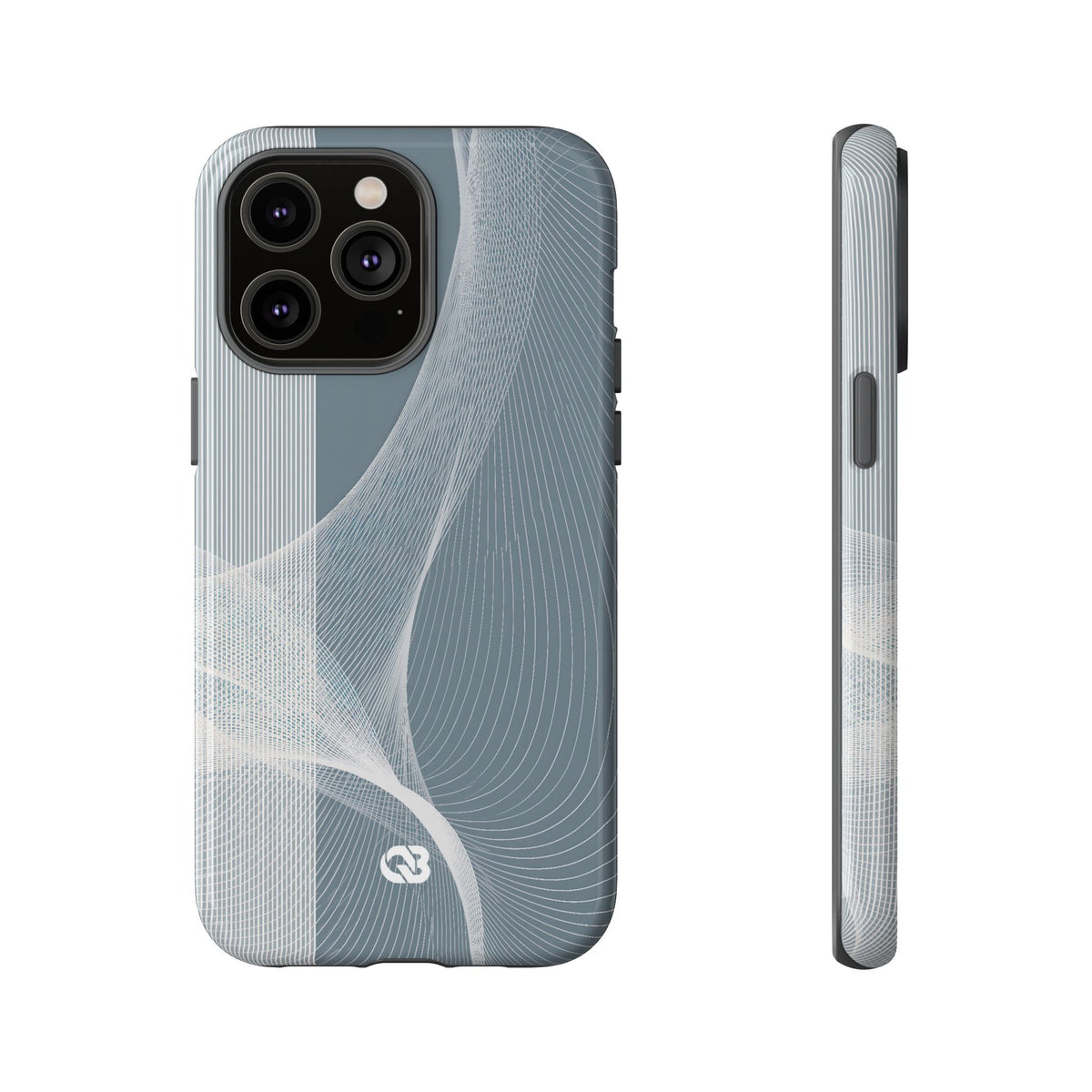 Slate Contour Drift · Tough Phone Case for iPhone · Grey