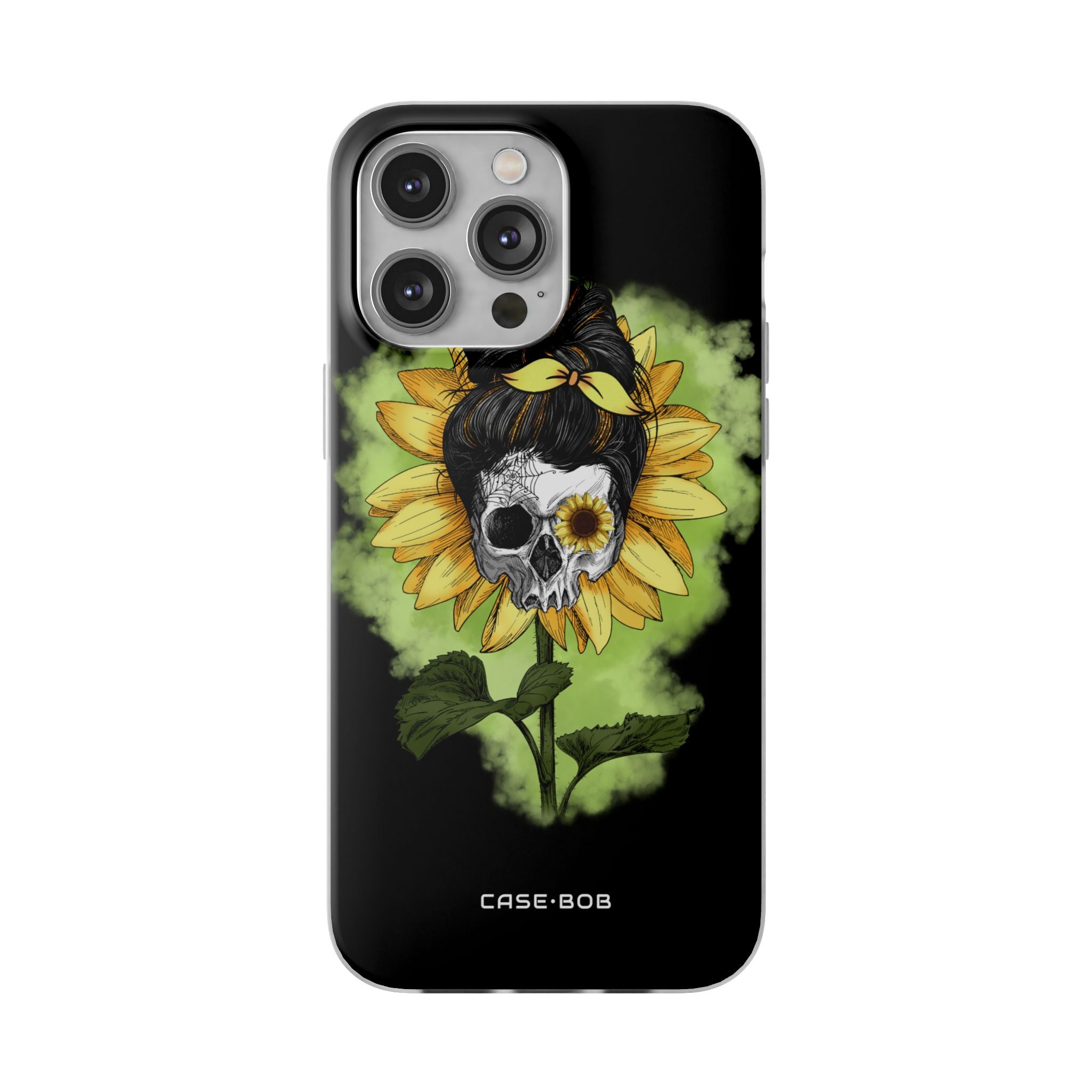 Sunflower Skull iPhone 14 Pro Max Case - Soft