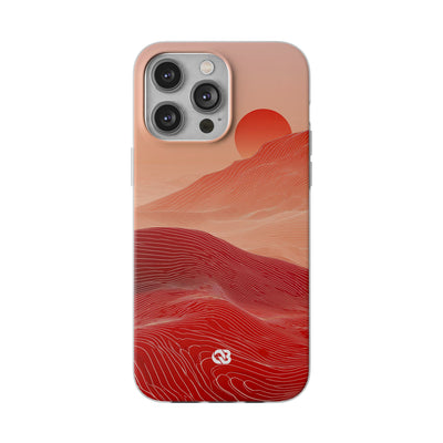 Red Lite Phone Case for iPhone - Crimson Ridge Lines