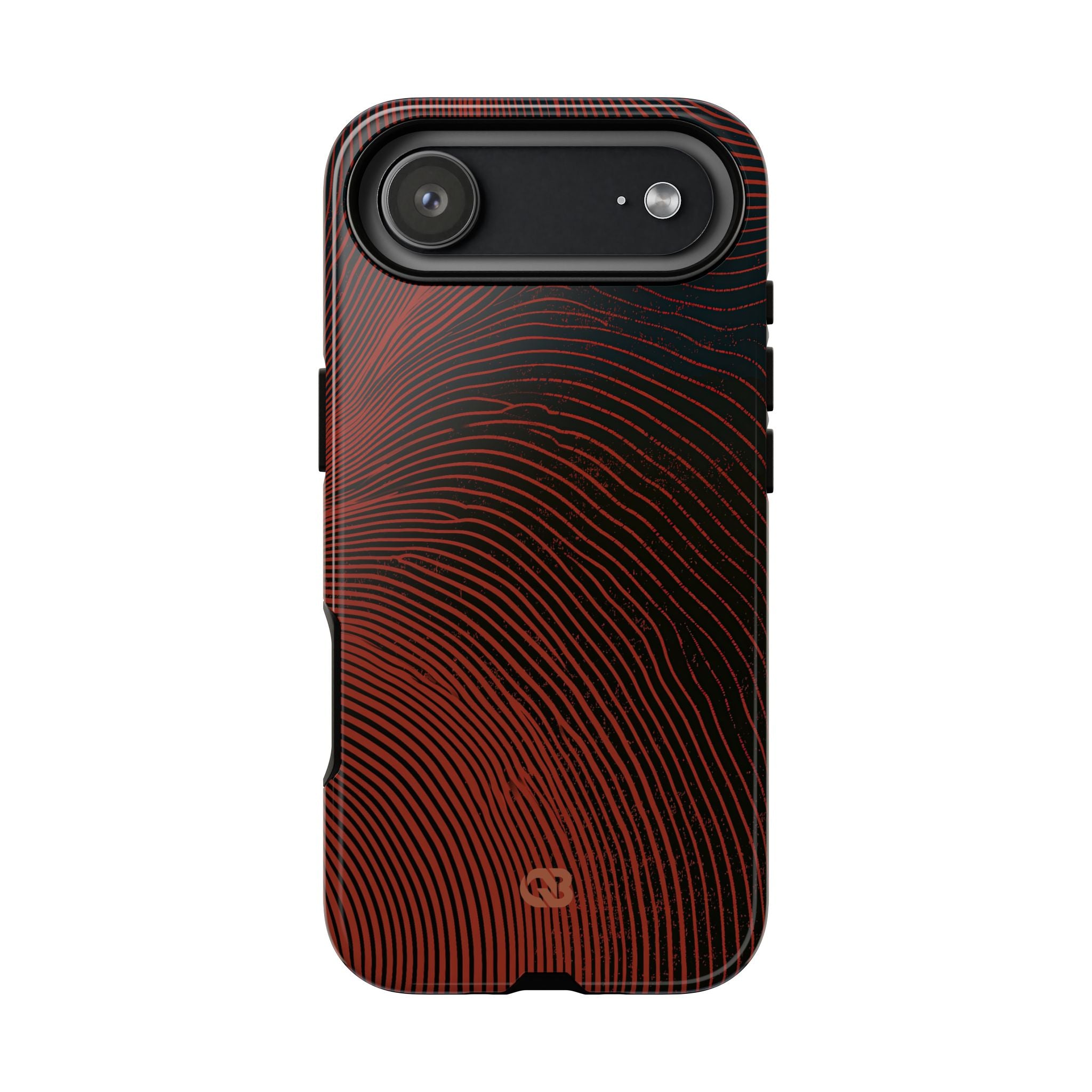 Red Tough Phone Case for iPhone - Terracotta Nerve Map
