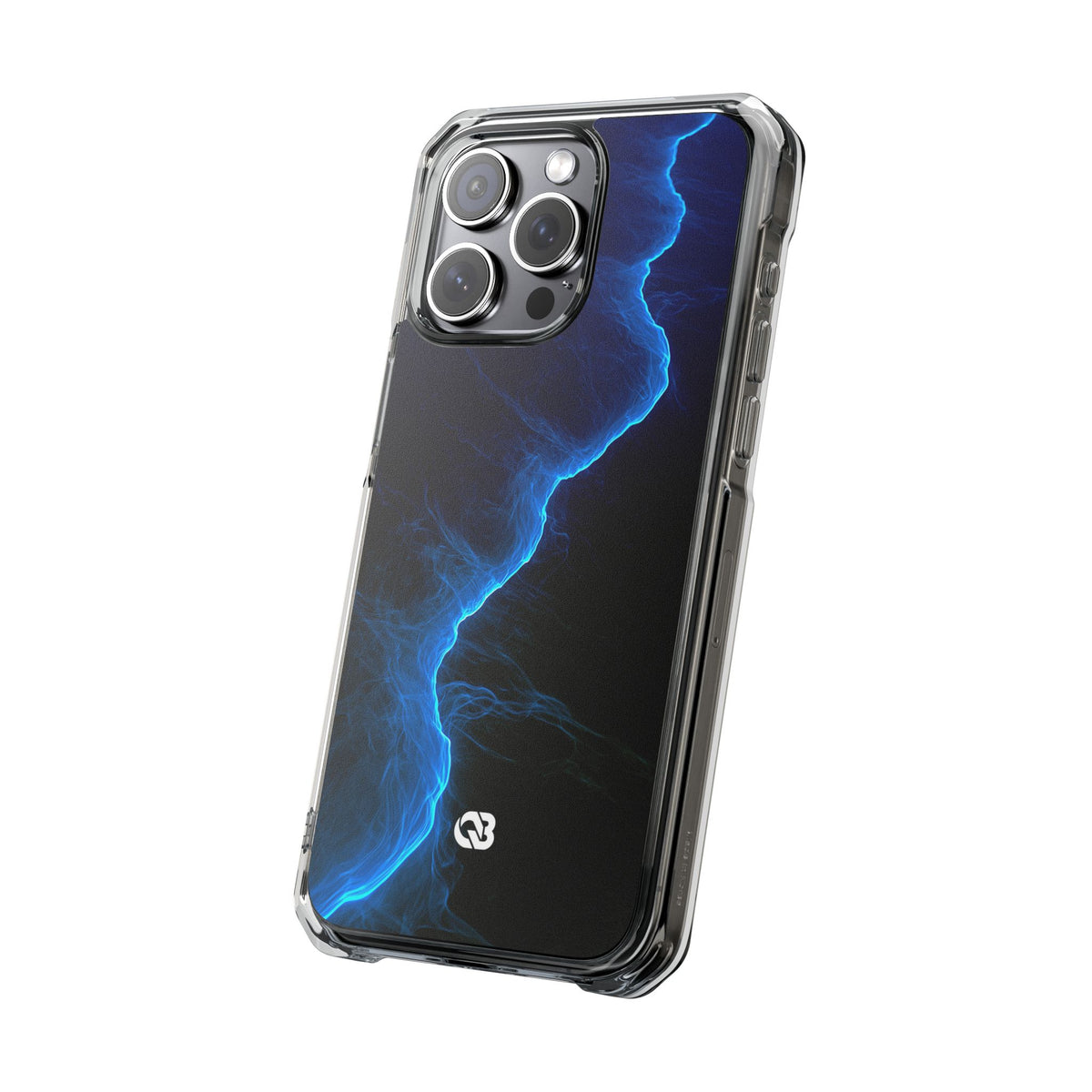 Electric Azure Drift · Clear Impact Magnetic Phone Case for iPhone · Blue