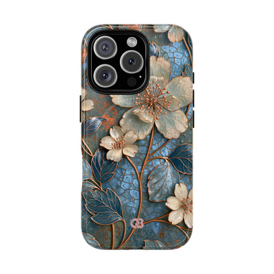 Gilded Blossom Reverie · Tough 2.0 Magnetic Phone Case for iPhone · Teal