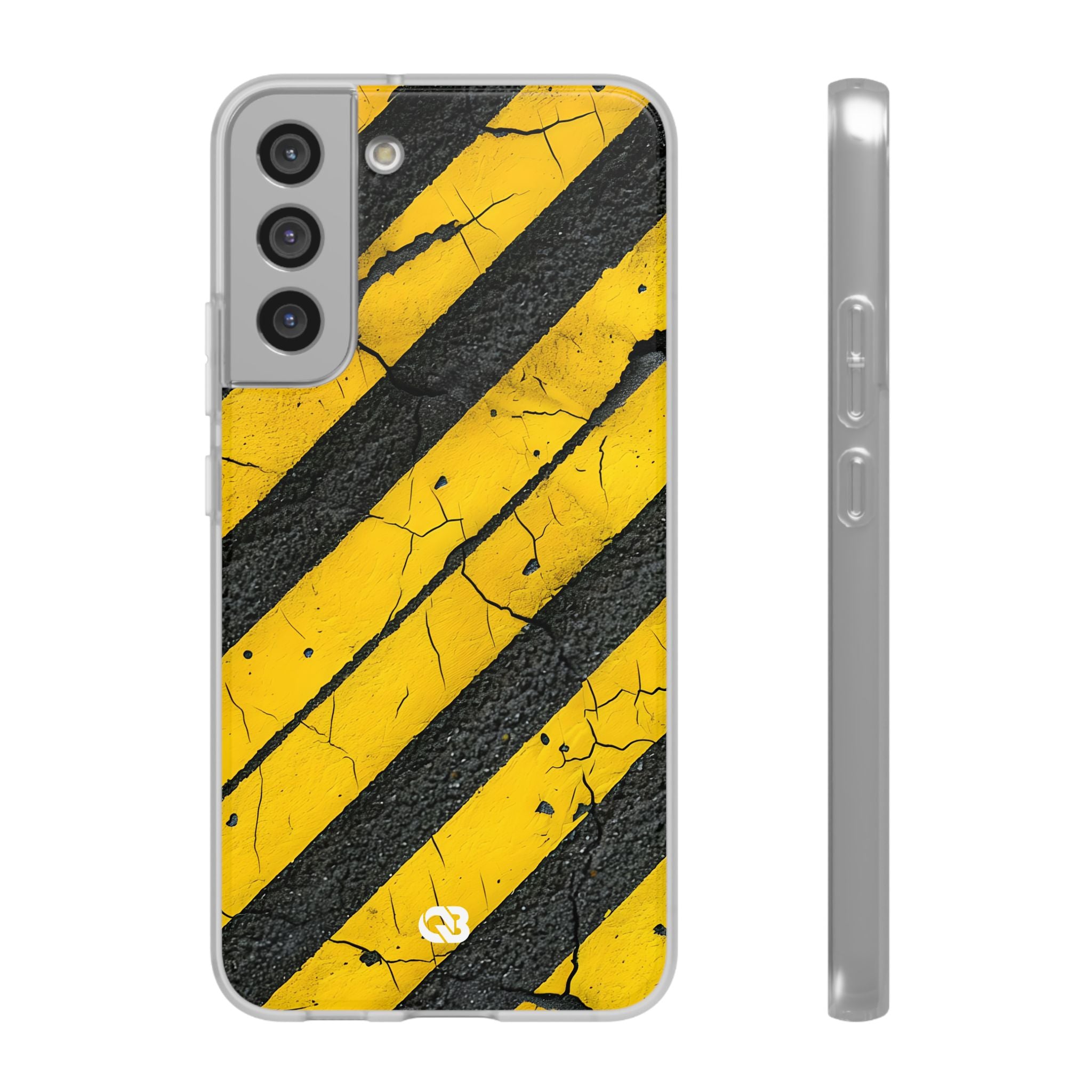 Cracked Hazard Stripes · Soft Handyhülle für Samsung