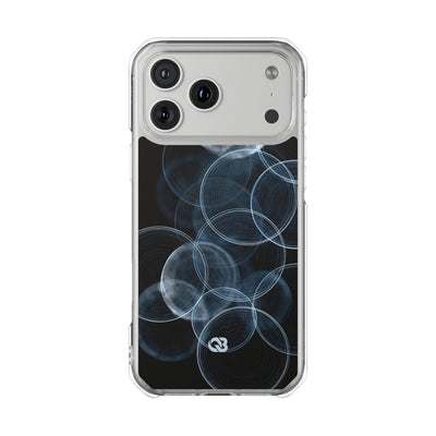Blue Impact MagSafe Phone Case for iPhone - Cyan Pulse Ripple