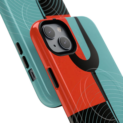 Teal Tough 2.0 Magsafe Phone Case for iPhone - Sonic Static Split