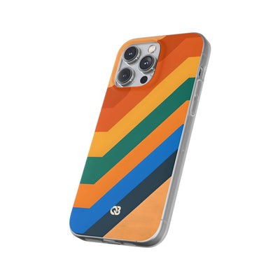 Retro Ridge Lines · Soft Phone Case for iPhone