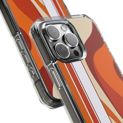 Orange Impact MagSafe Phone Case for iPhone - Terracotta Metro Line