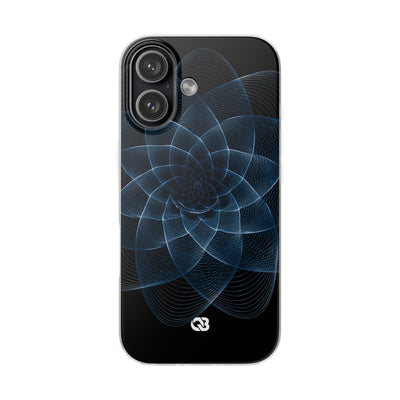 Blue Lite Phone Case for iPhone - Cobalt Geometric Bloom