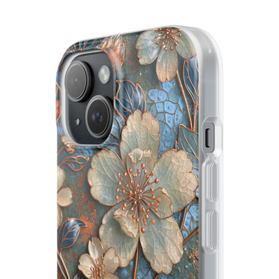 Gilded Blossom Reverie · Lite Phone Case for iPhone ·  Teal