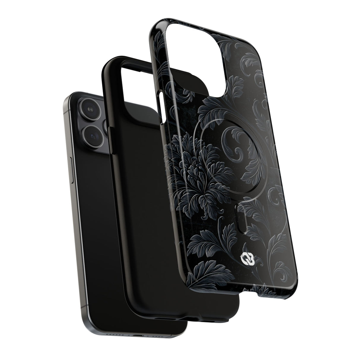 Obsidian Damask · Tough 2.0 Magnetic Phone Case for iPhone · Black