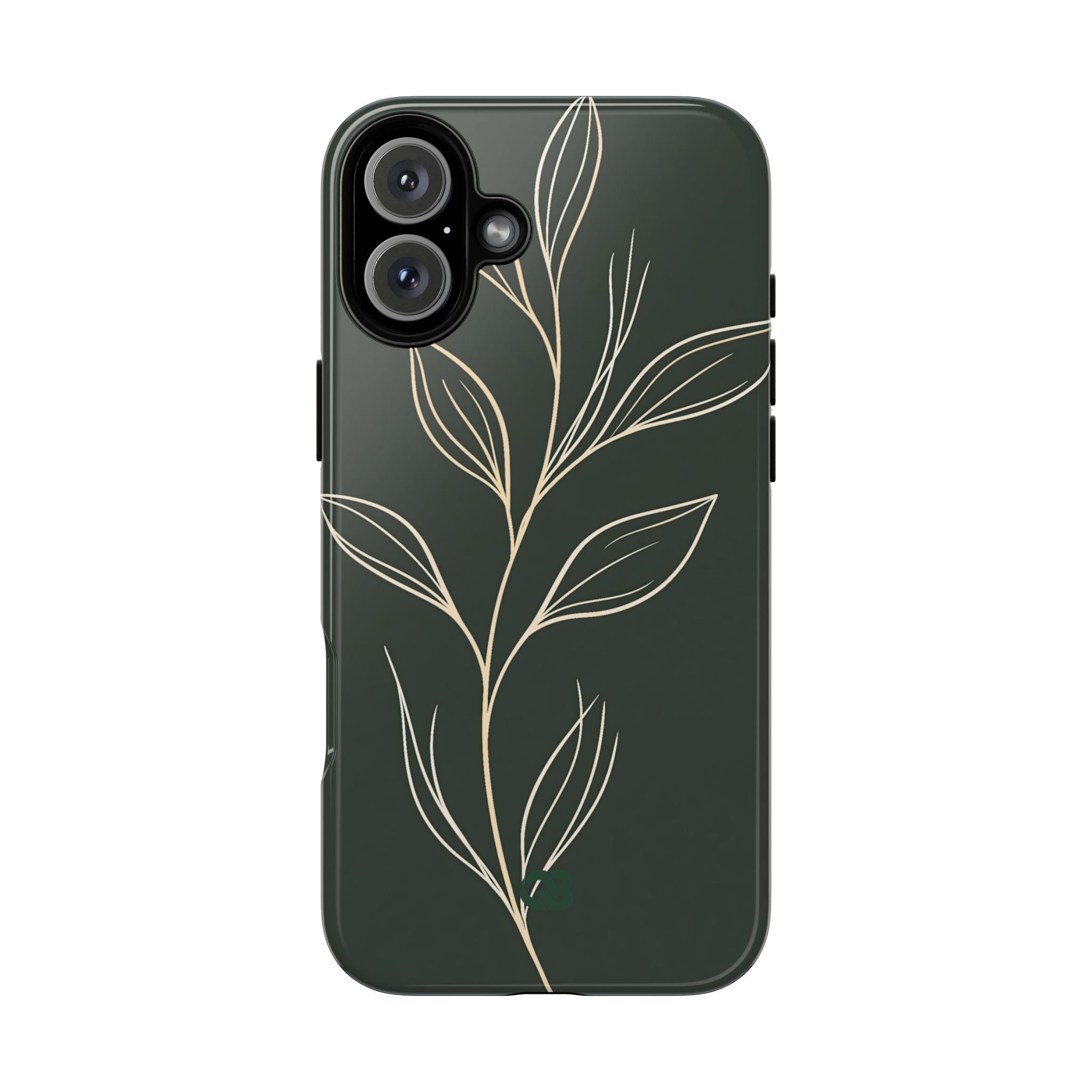 Green Tough Phone Case for iPhone - Deep Moss Willow