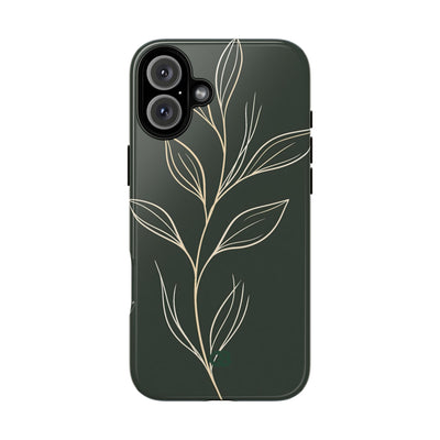 Green Tough Phone Case for iPhone - Deep Moss Willow