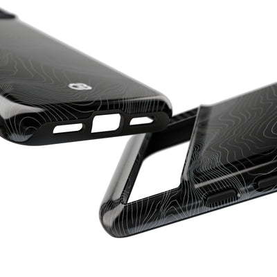Obsidian Contour Elevation · Tough Phone Case for Pixel ·  Black