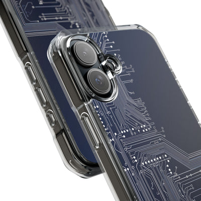 Blue Impact MagSafe Phone Case for iPhone - Cobalt Data Stream