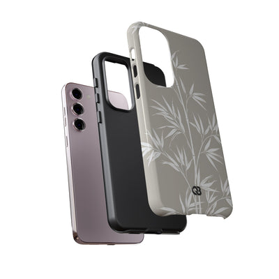 Beige Tough Phone Case for Samsung - Sandstone Bamboo Stalks