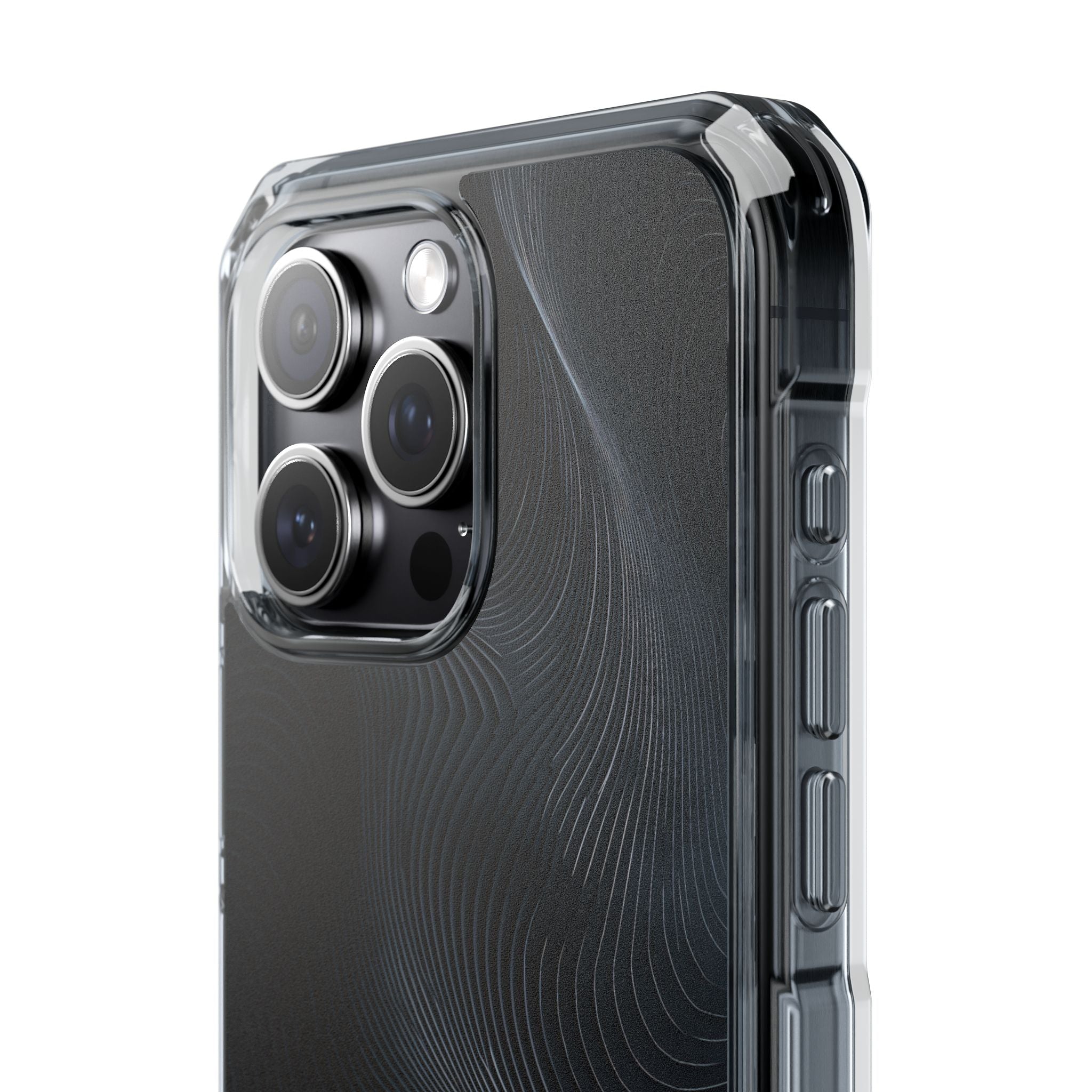 Black Impact MagSafe Phone Case for iPhone - Obsidian Ridge Flux