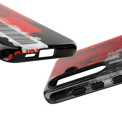 Distorted Barcode · Tough Phone Case for Samsung · Black