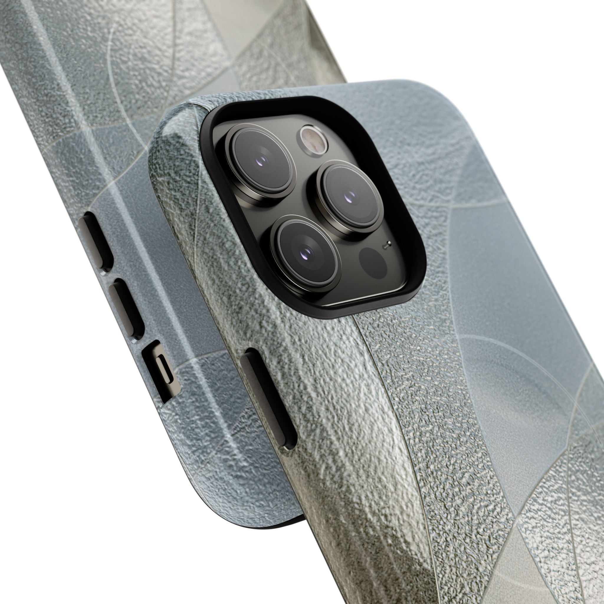 Silver Tough 2.0 Magsafe Phone Case for iPhone - Frosted Silver Mosaic