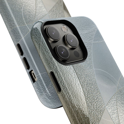 Silver Tough 2.0 Magsafe Phone Case for iPhone - Frosted Silver Mosaic