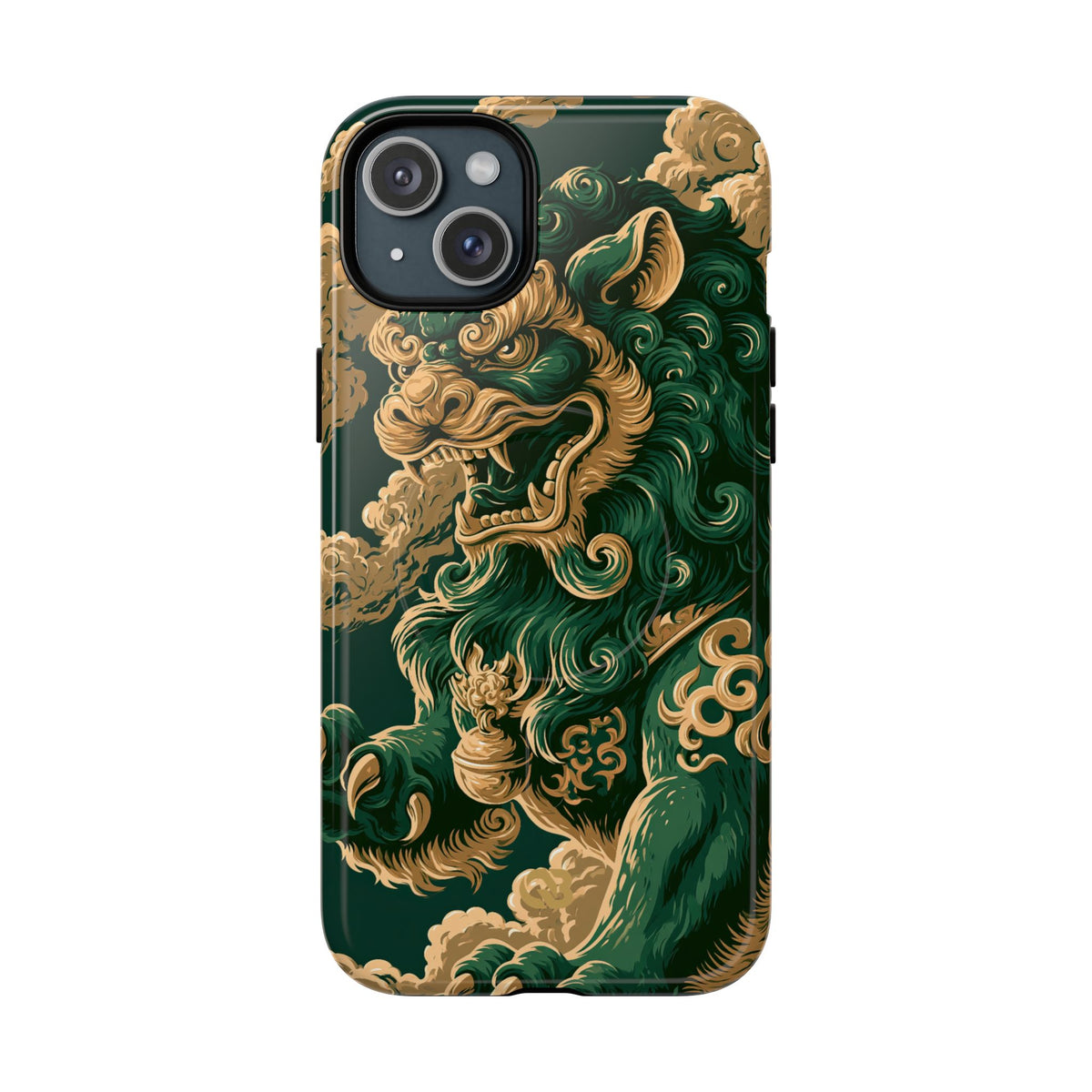 Imperial Guardian Lion · Tough 2.0 Magnetic Phone Case for iPhone · Green