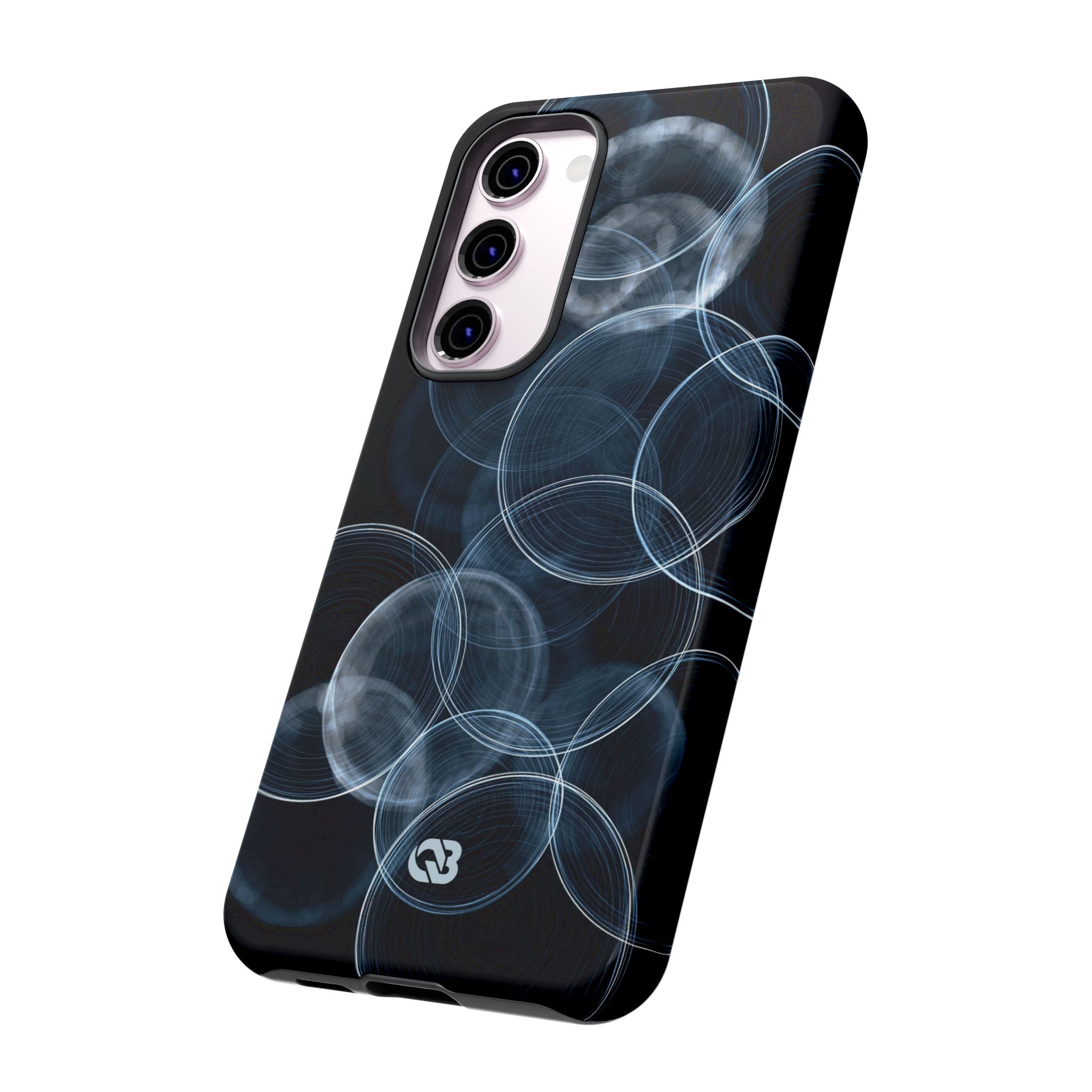 Blue Tough Phone Case for Samsung - Cyan Pulse Ripple