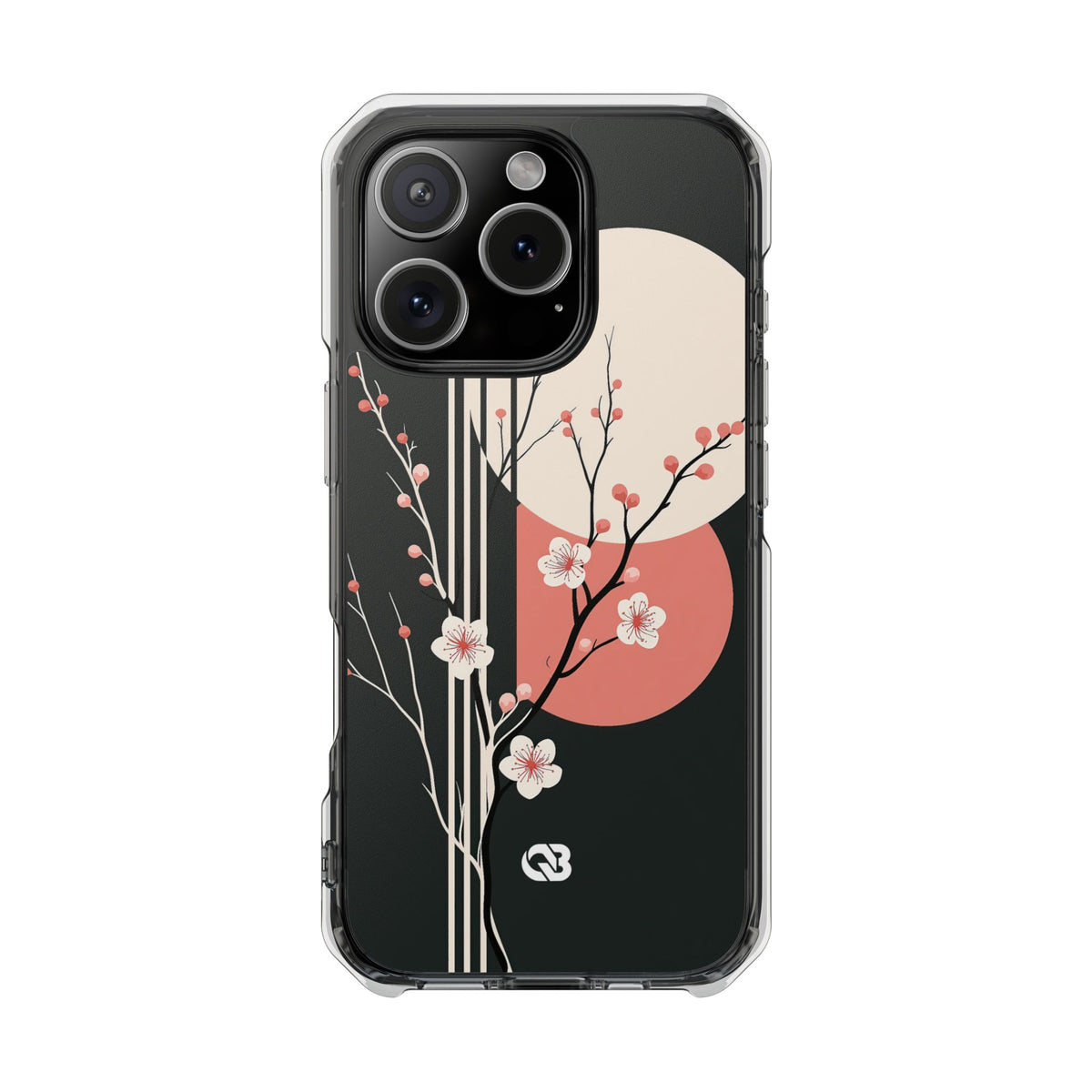 Nocturne Sakura Branch · Clear Impact Magnetic Phone Case for iPhone ·  Black