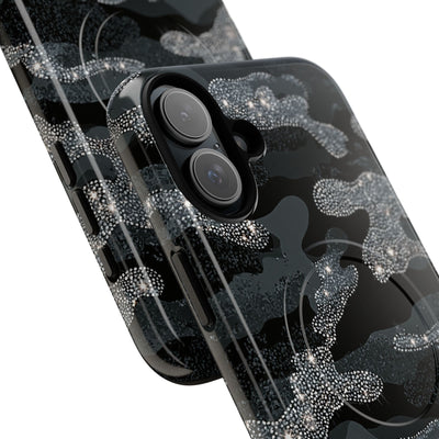 Glitter Shadow Camo · Tough 2.0 Magnetic Phone Case for iPhone · Black