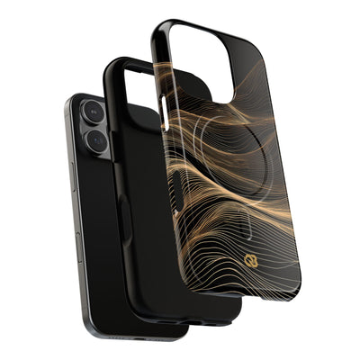 Black Tough 2.0 Magsafe Phone Case for iPhone - Copper Topo Ridge