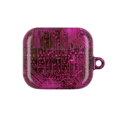 Magenta Circuit Trace · Hard Case for AirPods & AirPods Pro · Pink