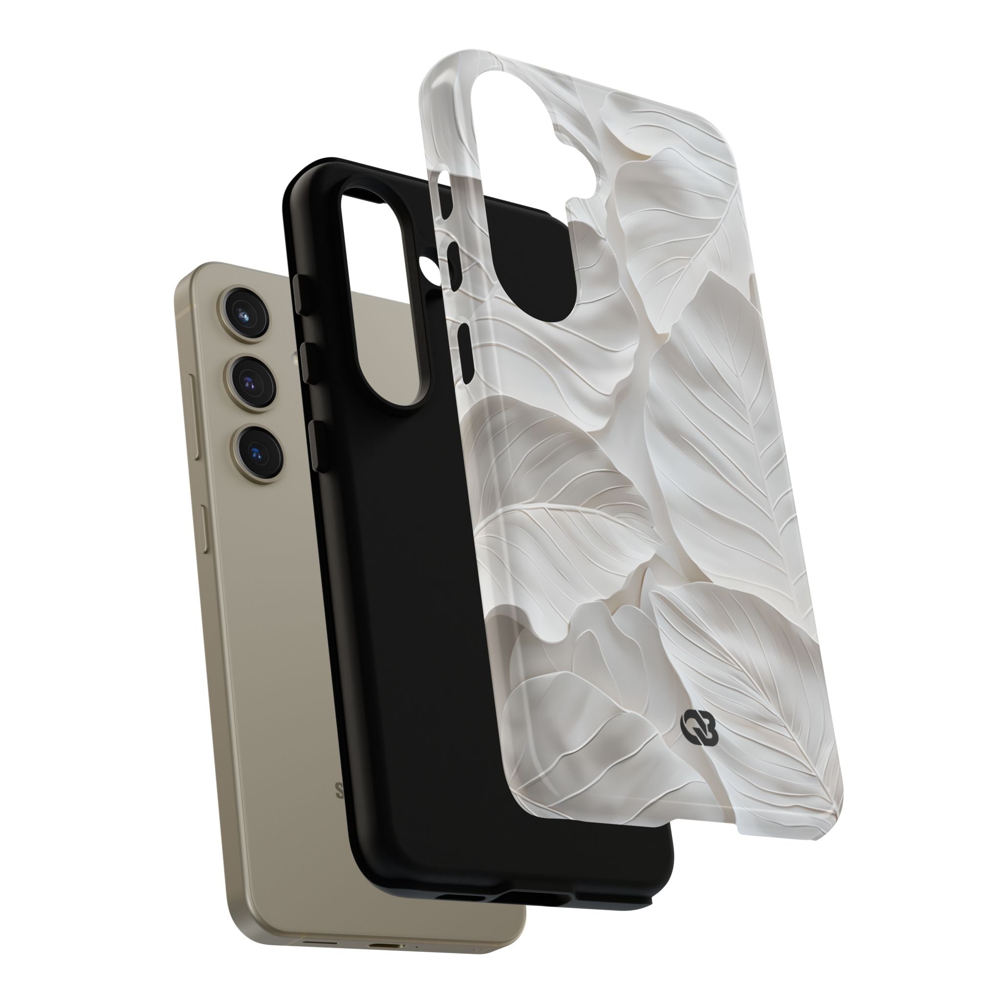 Sculpted Ivory Leaves · Tough Phone Case for Samsung