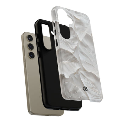 Sculpted Ivory Leaves · Tough Phone Case for Samsung