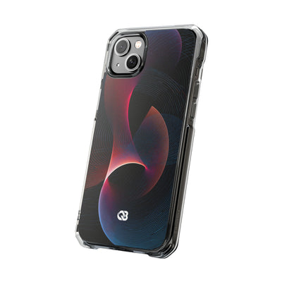 Black Impact MagSafe Phone Case for iPhone - Cobalt Crimson Flux