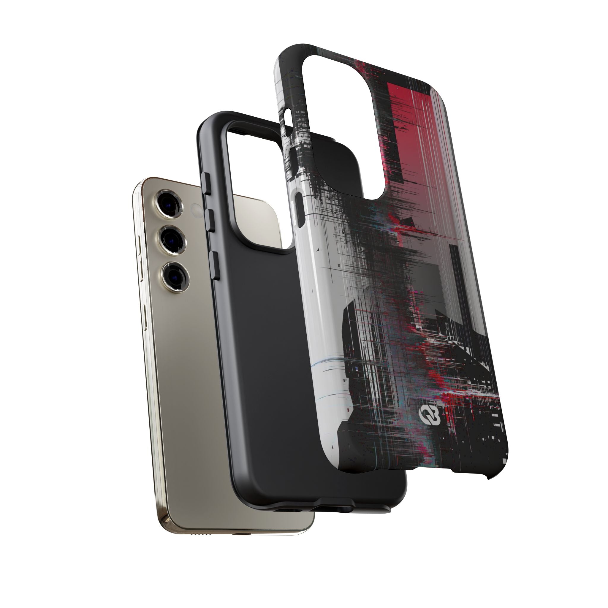 Black Tough Phone Case for Samsung - Crimson Data Leak