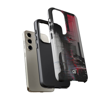 Black Tough Phone Case for Samsung - Crimson Data Leak