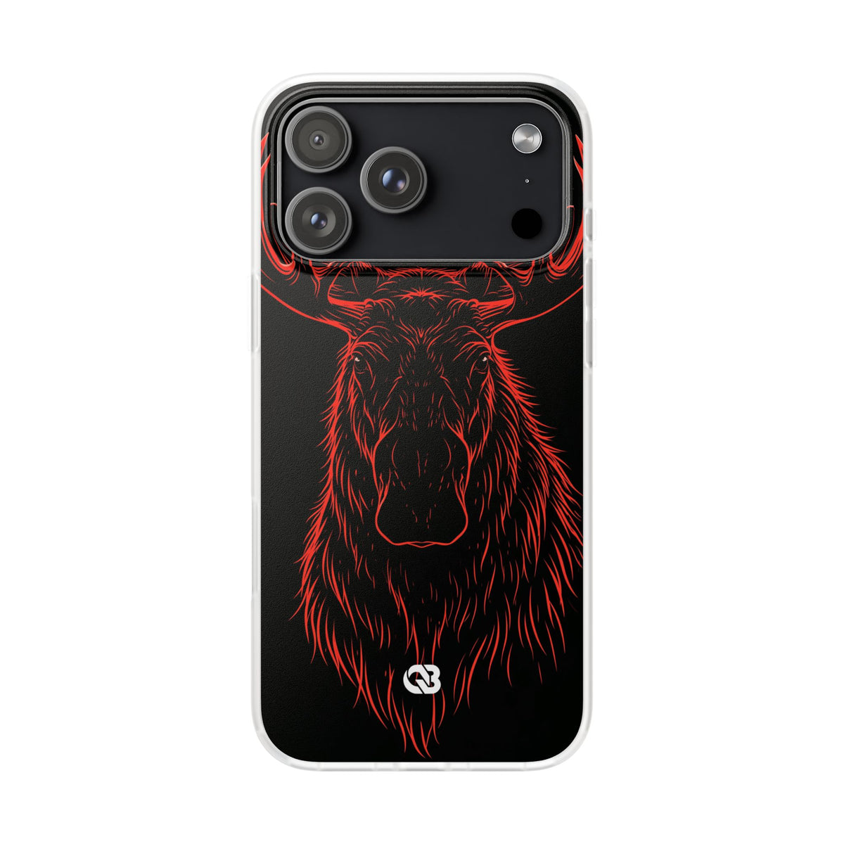 Crimson Horizon Moose · Lite Phone Case for iPhone ·  Black