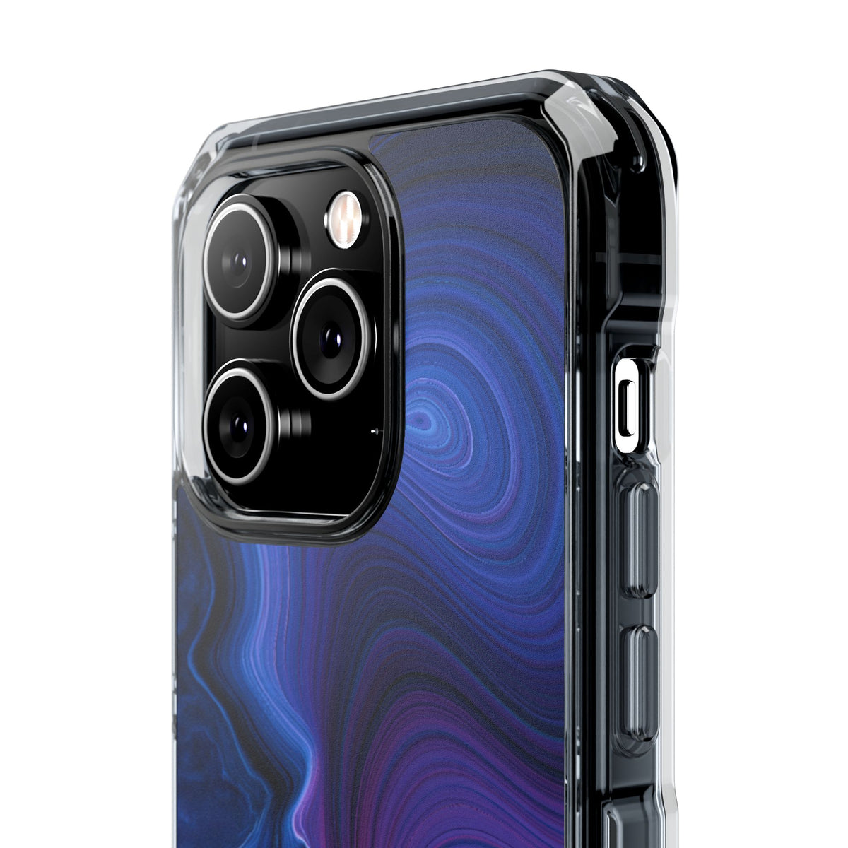 Radiant Strata · Clear Impact Magnetic Phone Case for iPhone · Blue