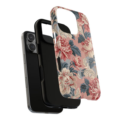 Blush Peony Jacquard · Tough 2.0 Magnetic Phone Case for iPhone · Pink