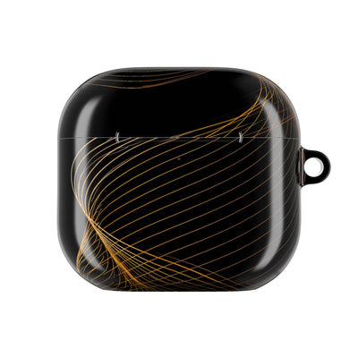 Golden Horizon Drift · Hard Case for AirPods & AirPods Pro · Black