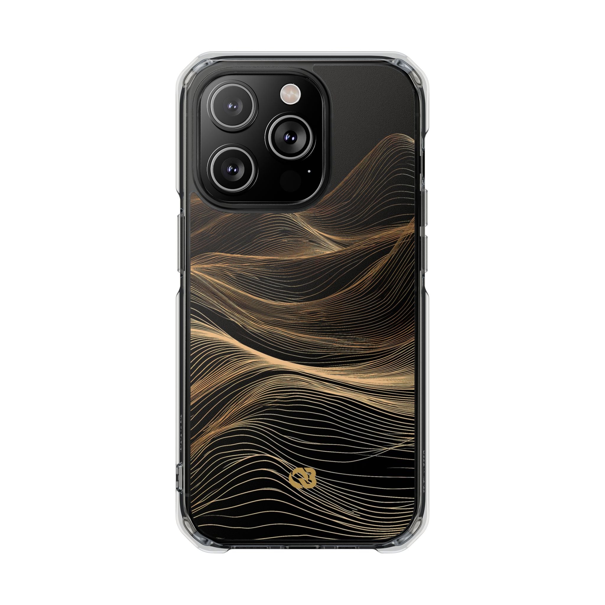 Black Impact MagSafe Phone Case for iPhone - Copper Topo Ridge