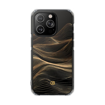 Black Impact MagSafe Phone Case for iPhone - Copper Topo Ridge