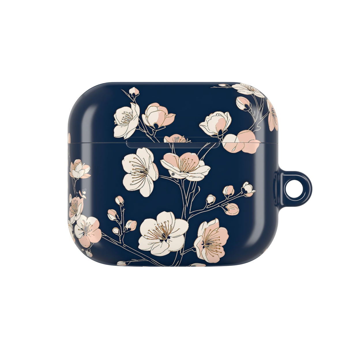 Midnight Plum Blossom · Hard Case for AirPods & AirPods Pro · Blue