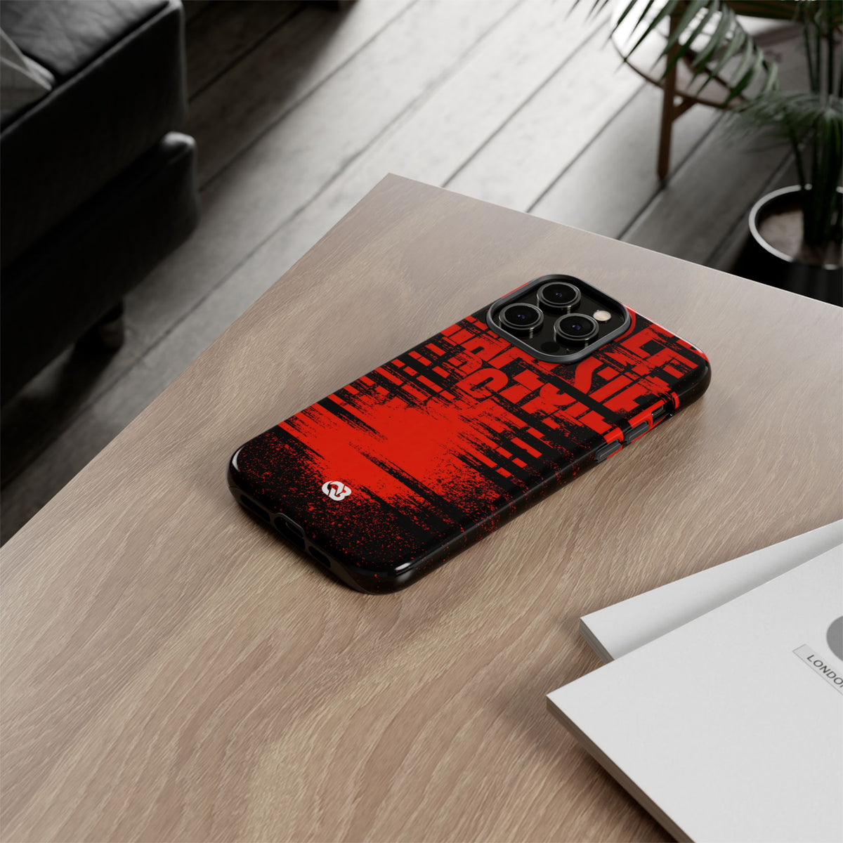 Crimson Redaction · Tough Phone Case for iPhone · Black