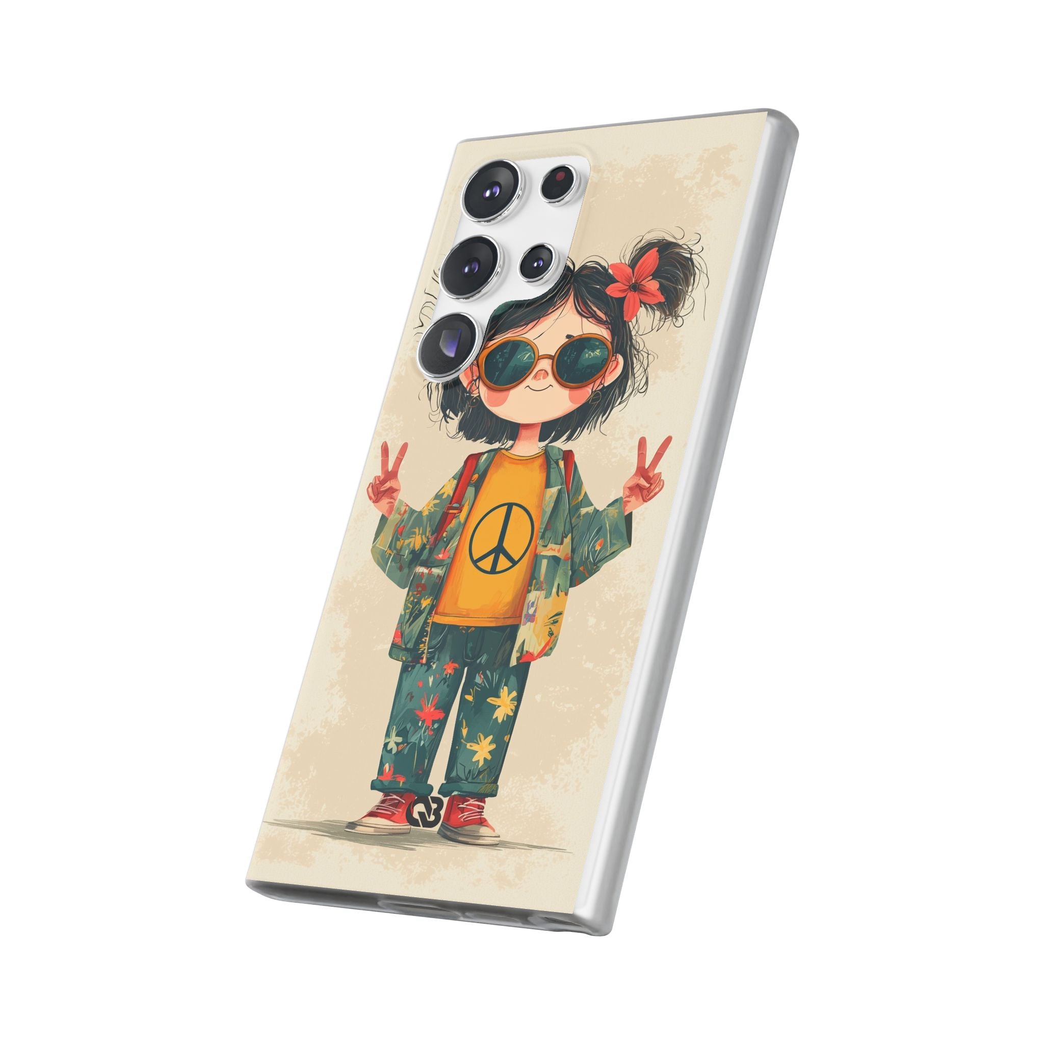 Retro Peace Girl · Soft Θήκη για Samsung