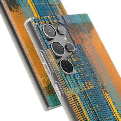 Cyber Glitch Stream · Lite Phone Case for Samsung · Teal