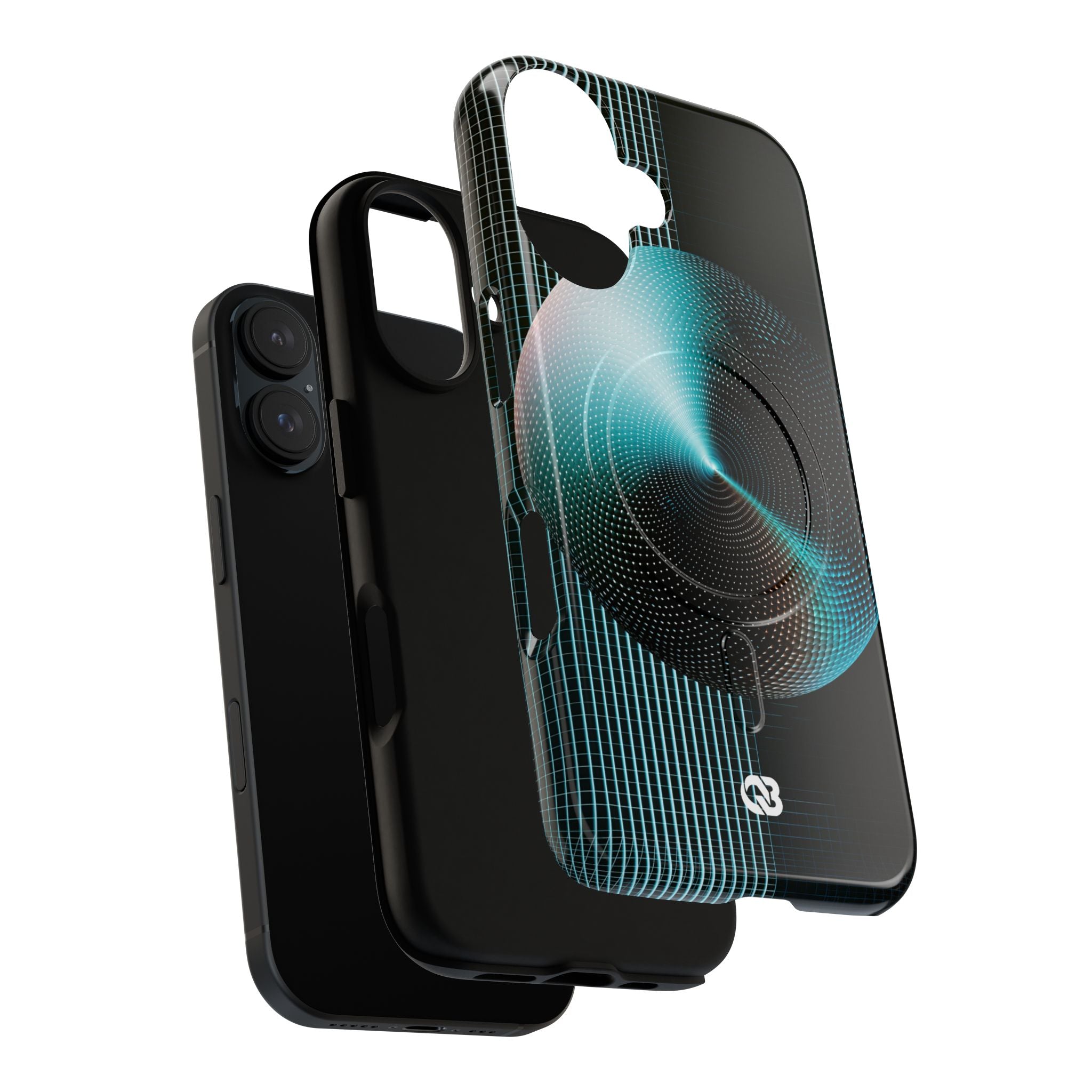 Blue Tough 2.0 Magsafe Phone Case for iPhone - Cyan Vector Sphere