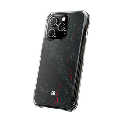 Crimson Rift · Clear Impact Magnetic Phone Case for iPhone ·  Black