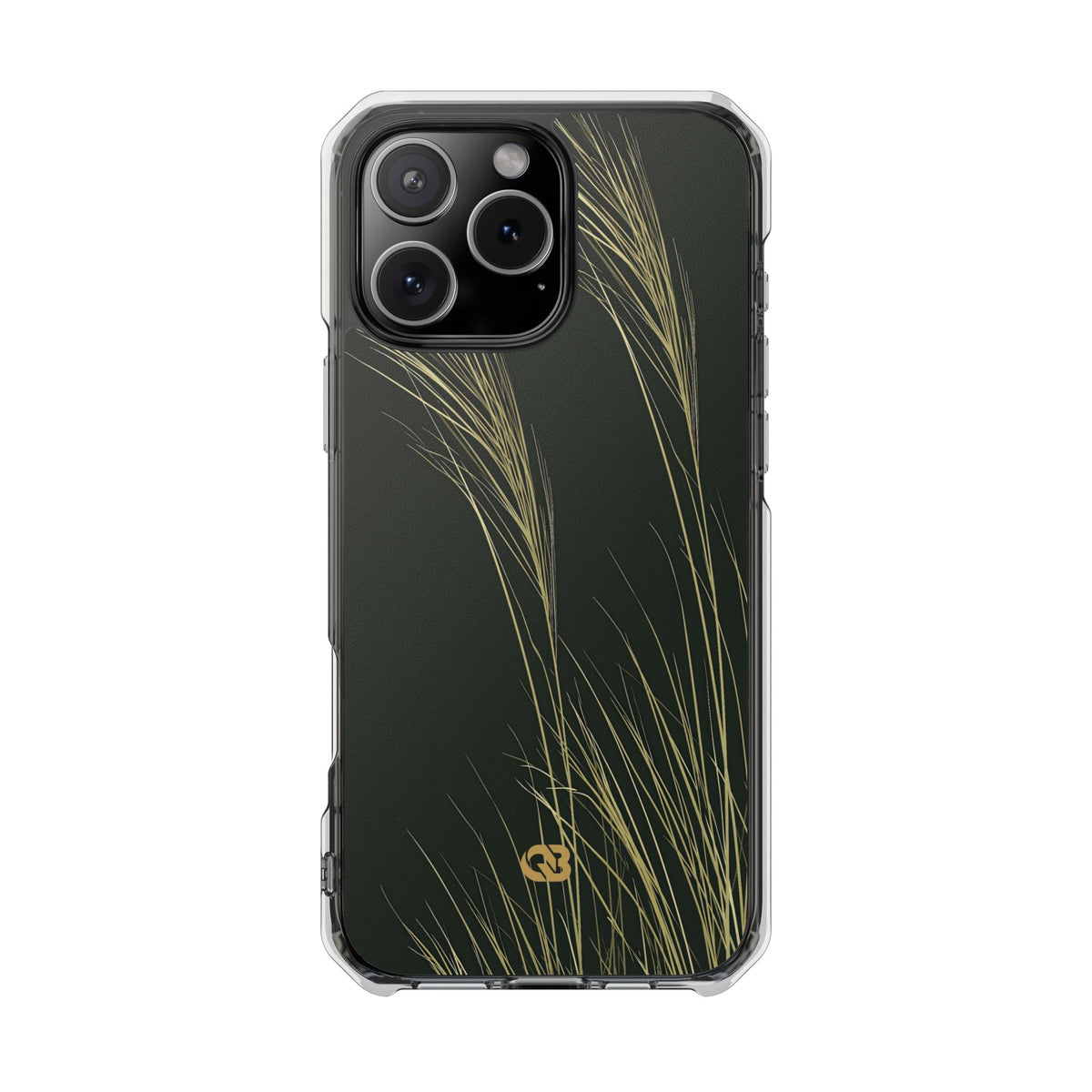 Golden Whispering Reeds · Clear Impact Magnetic Phone Case for iPhone ·  Green