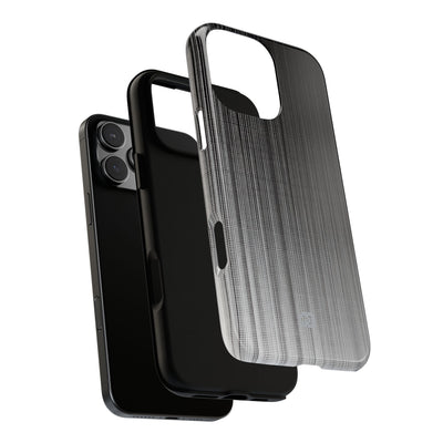 Grey Tough Phone Case for iPhone - Static Vertical Dither